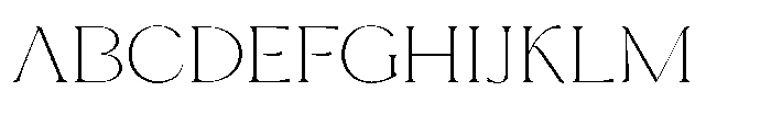 Cavellis Serif Cavellis Thin Expanded Font UPPERCASE