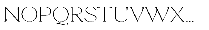 Cavellis Serif Cavellis Thin Expanded Font UPPERCASE