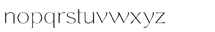 Cavellis Serif Cavellis Thin Expanded Font LOWERCASE