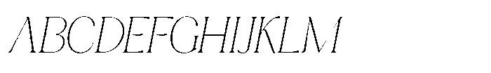 Cavellis Serif Cavellis Thin Italic Font UPPERCASE