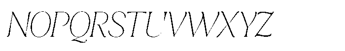 Cavellis Serif Cavellis Thin Italic Font UPPERCASE
