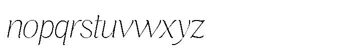 Cavellis Serif Cavellis Variable Thin Italic Font LOWERCASE