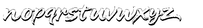 Cavento Shadow Font LOWERCASE