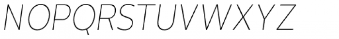 Cavita Thin Italic Font UPPERCASE