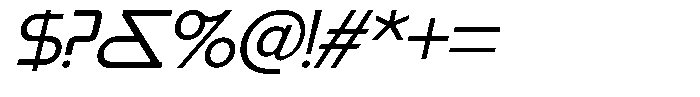 Cavora Grotesque Italic Font OTHER CHARS
