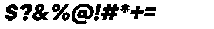 Cavren Sans Black Slanted Font OTHER CHARS