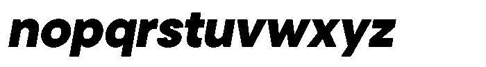 Cavren Sans Black Slanted Font LOWERCASE