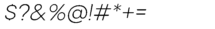 Cavren Sans Extra Light Slanted Font OTHER CHARS