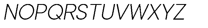Cavren Sans Extra Light Slanted Font UPPERCASE
