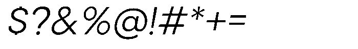 Cavren Sans Light Slanted Font OTHER CHARS