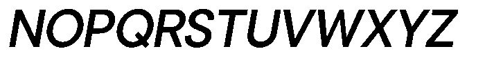 Cavren Sans Medium Slanted Font UPPERCASE