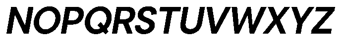 Cavren Sans Semi Bold Slanted Font UPPERCASE