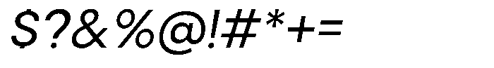 Cavren Sans Slanted Font OTHER CHARS