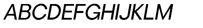 Cavren Sans Slanted Font UPPERCASE
