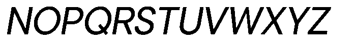 Cavren Sans Slanted Font UPPERCASE