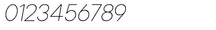 Cavren Sans Thin Slanted Font OTHER CHARS
