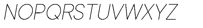 Cavren Sans Thin Slanted Font UPPERCASE