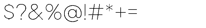 Cavren Sans Thin Font OTHER CHARS