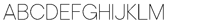 Cavren Sans Thin Font UPPERCASE