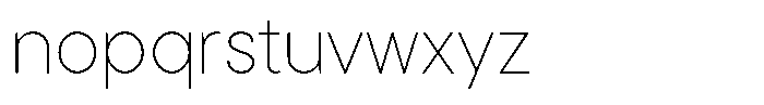 Cavren Sans Thin Font LOWERCASE