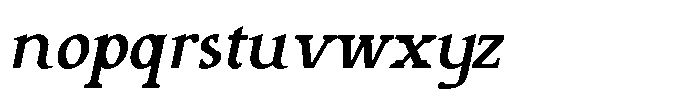 Caxlund Medium Italic Font LOWERCASE