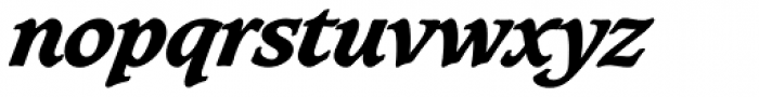 Caxton SH ExtraBold Italic Font LOWERCASE