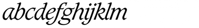 Caxton SH Light Italic Font LOWERCASE