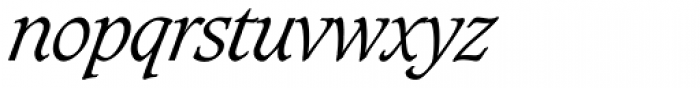 Caxton SH Light Italic Font LOWERCASE