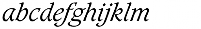 Caxton Std Light Italic Font LOWERCASE