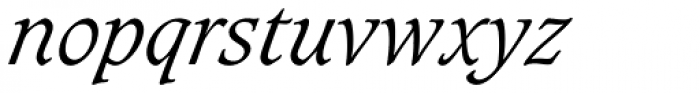 Caxton Std Light Italic Font LOWERCASE