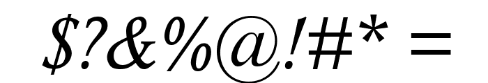 Calisto MT Italic Font OTHER CHARS