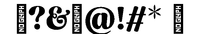 CalisteDisplayLimited Black Font OTHER CHARS