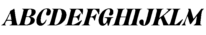 CalisteDisplayLimited Blackitalic Font UPPERCASE