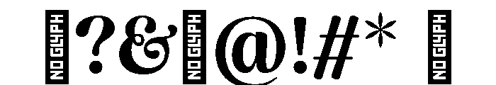 CalisteDisplayLimited Bold Font OTHER CHARS
