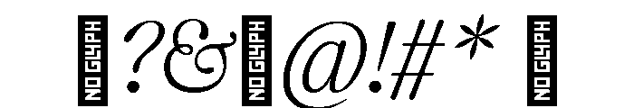 CalisteDisplayLimited Lightitalic Font OTHER CHARS