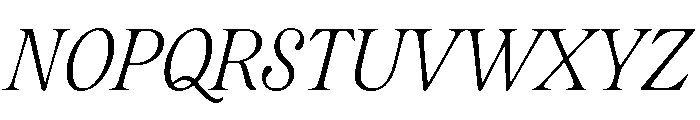 CalisteDisplayLimited Lightitalic Font UPPERCASE