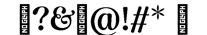 CalisteDisplayLimited Medium Font OTHER CHARS