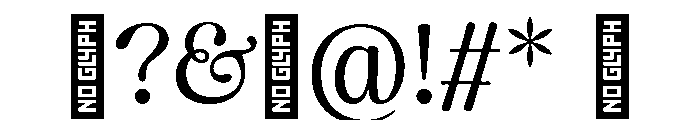CalisteDisplayLimited Regular Font OTHER CHARS