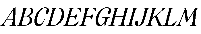 CalisteDisplayLimited Regularitalic Font UPPERCASE