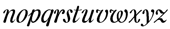 CalisteDisplayLimited Regularitalic Font LOWERCASE