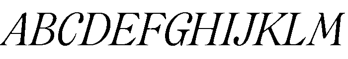 CalisteDisplayLimited Semilightitalic Font UPPERCASE