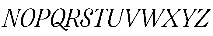 CalisteDisplayLimited Semilightitalic Font UPPERCASE