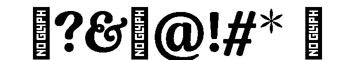 CalisteTextLimited Bold Font OTHER CHARS