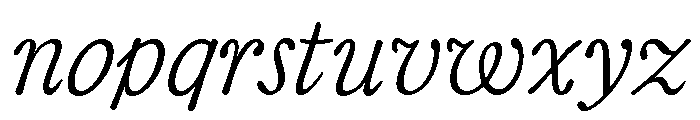 CalisteTextLimited Lightitalic Font LOWERCASE