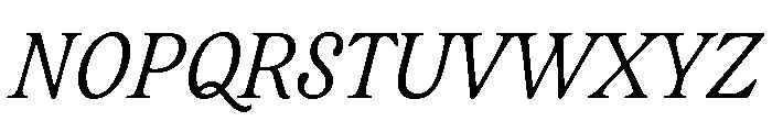 CalisteTextLimited Semilightitalic Font UPPERCASE