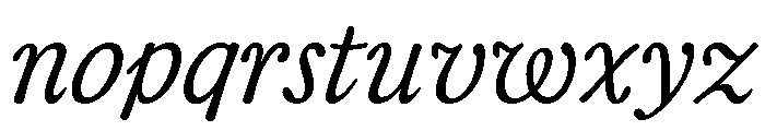 CalisteTextLimited Semilightitalic Font LOWERCASE