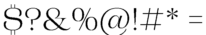 CampaignSerif Light Font OTHER CHARS