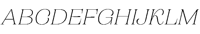 CampaignSerif ThinItalic Font UPPERCASE