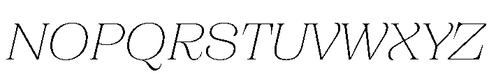 CampaignSerif ThinItalic Font UPPERCASE