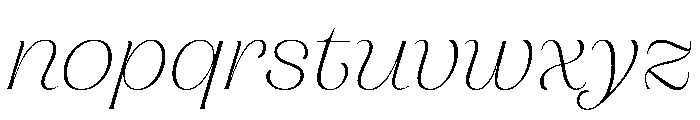 CampaignSerif ThinItalic Font LOWERCASE